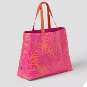 NWT Open Story Tropical Pink & Orange Reversible Tote
